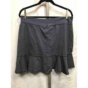 Fresh Produce Women Charcoal Gray Ruffle Skirt Athletic Skort Size L Made in USA